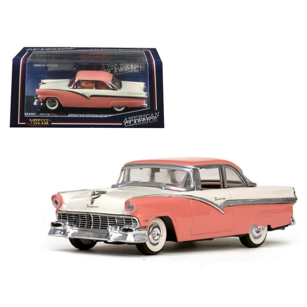 Sunset Coral/Colonial White Scale model car 1:43 1956 Ford Fairlane Hard Top